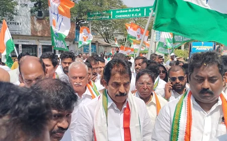 வரும் தேர்தலில் புதுச்சேரியில் காங் கூட்டணி மகத்தான வெற்றி பெறும் என்று காங்கிரஸ் கட்சியின் தேசிய பொது செயலாளர் கே.சி.வேணுகோபால் தெரிவித்துள்ளார்