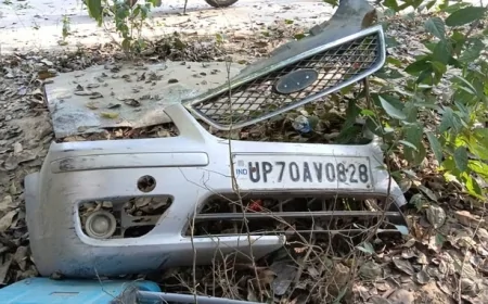 अनियंत्रित कार पेड़ से टकराकर खड्ड में पलटी, पिता-पुत्र और मामा की दर्दनाक मौत