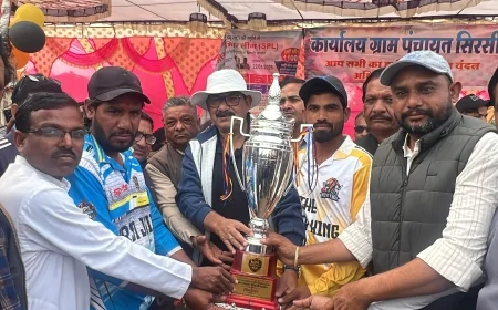 स्व नरेंद्र सिंह परमार स्मृति क्रिकेट टूर्नामेंट सिरसी ने जीता,फाइनल में अजय चमके