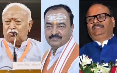सीएम योगी से मुलाकात के बाद दोनों डिप्टी सीएम से मिले संघ प्रमुख मोहन भागवत, यूपी की सियासत में हलचल तेज