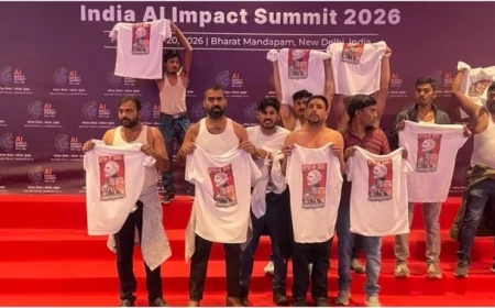 एआई समिट मामला: गिरफ्तारी के खिलाफ आईवाईसी का सत्याग्रह, दिल्ली पुलिस की कार्रवाई को बताया बेबुनियाद