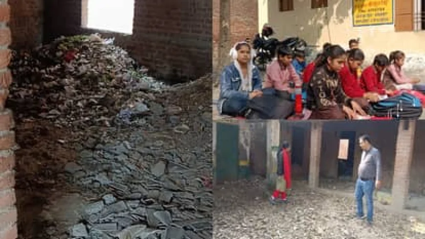 पंचायत भवन में पढ़ाई, स्कूल परिसर में कूड़े का अंबार: मुरादाबाद में शिक्षा व्यवस्था की