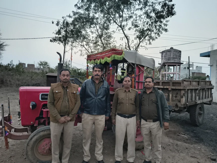 खनिज विभाग की कार्रवाई लगातार जारी, दो ट्रैक्टर-ट्रॉली जब्त