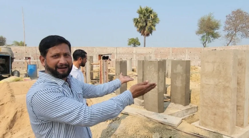 जिस जमीन पर कंस्ट्रक्शन को लेकर कोर्ट की स्टे, उसी पर अवैध निर्माण जारी, नवादा में किसान की निजी जमीन पर बनने लगा पावर ग्रिड, विद्युत विभाग पर जमीन कब्जा का आरोप
