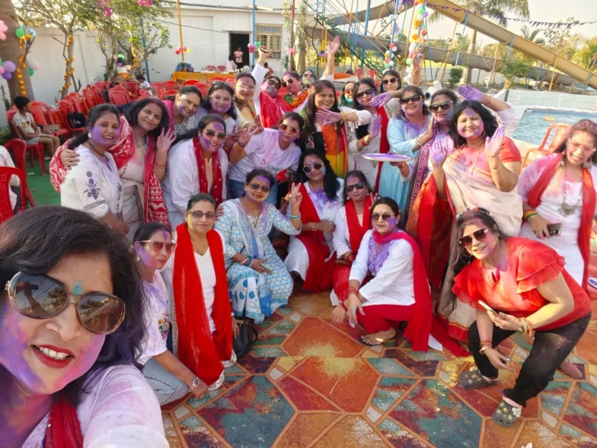 रंग महल वॉटर पार्क में यशस्विनी क्लब की रंगारंग होली, 50 से अधिक महिलाओं ने लिया हिस्सा