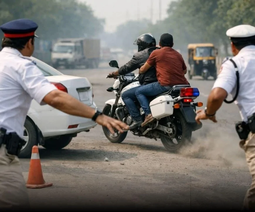ट्रैफिक चेकिंग में व्यस्त एसआई की बाइक चोरी, चोर पुलिस के सामने से ले उड़ा