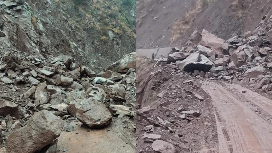 बारामुला-उड़ी राष्ट्रीय राजमार्ग पर भूस्खलन, एनएस ब्रिज के पास यातायात बाधित; दोनों ओर फंसे वाहन