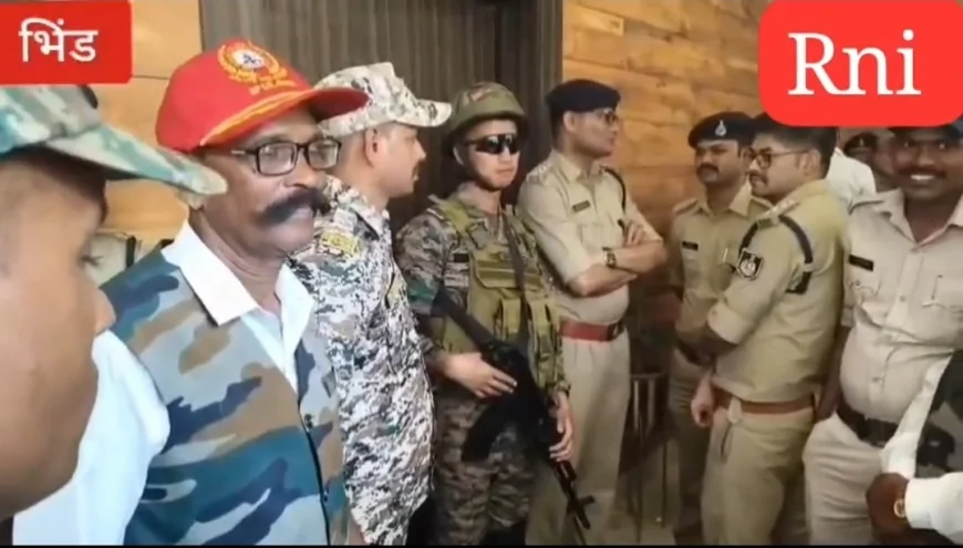 थाना मिहोना विवाद के बाद सेना के अधिकारी भिंड पहुंचे, एसपी से मुलाकात कर सख्त कार्रवाई की मांग