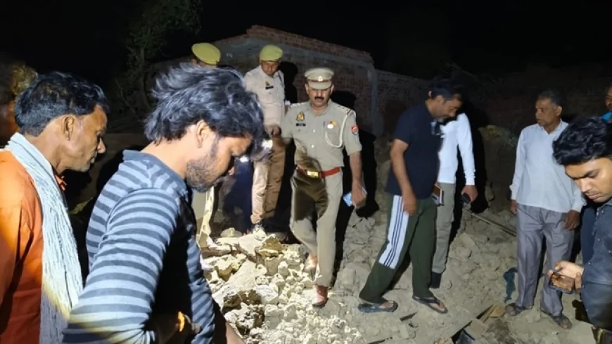 मैनपुरी में दर्दनाक हादसा: टीनशेड गिरने से बच्चे समेत तीन की मौत, तीन घायल