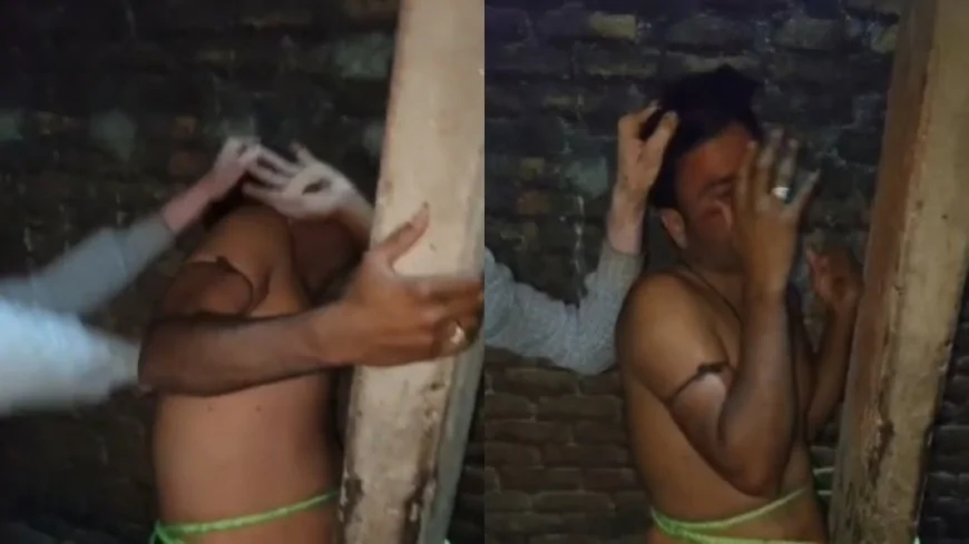पीलीभीत में युवक को खंभे से बांधकर बेरहमी से पीटा, वीडियो वायरल; घटना के बाद से लापता