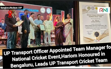 UP Transport Officer Appointed Team Manager for National Cricket Event