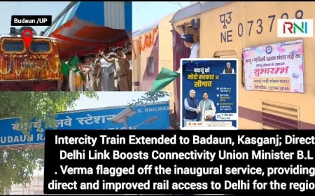 Intercity Train Extended to Badaun, Kasganj; Direct Delhi Link Boosts Connectivity