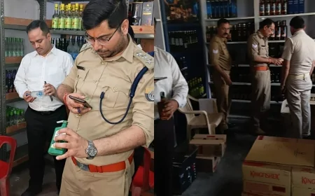 हाथरस में आबकारी विभाग की सख्ती: शराब दुकानों पर औचक निरीक्षण, स्टॉक चेक और POS अनिवार्य
