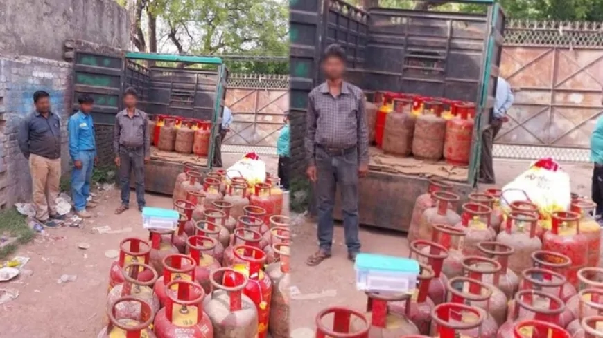 दिल्ली में गैस की कालाबाजारी पर पुलिस का शिकंजा, 45 सिलिंडर और रिफिलिंग मशीन जब्त; चार आरोपी गिरफ्तार