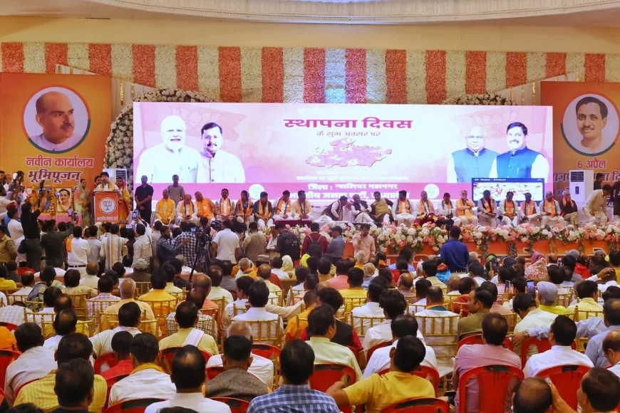 ग्वालियर में बीजेपी का भव्य नया कार्यालय: ज्योतिरादित्य सिंधिया ने किया भूमिपूजन