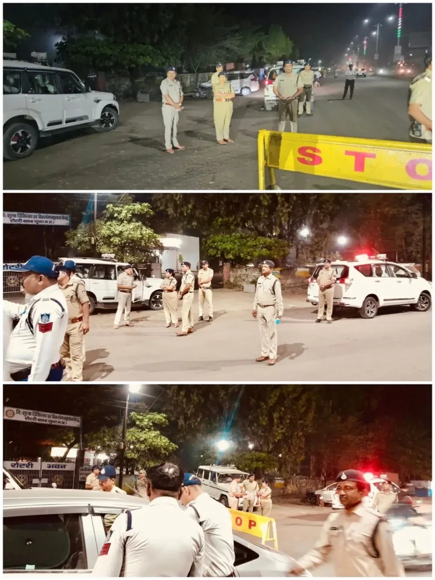 रात्रि पुलिस चेकिंग व्यवस्था का पुलिस अधीक्षक ने किया औचक निरीक्षण, सतर्कता बढ़ाने के दिए निर्देश