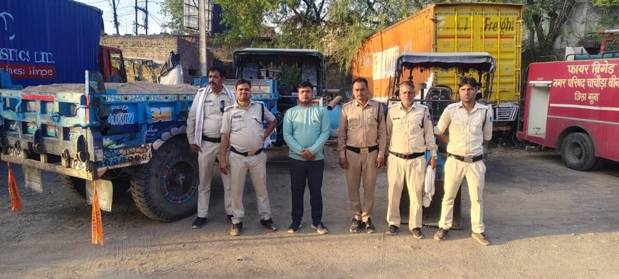 खनिज विभाग की कार्रवाई लगातार जारी, 04 वाहन जब्त