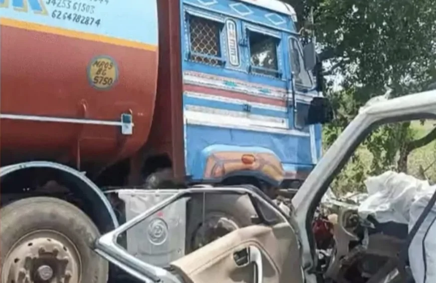 बड़वानी में टैंकर ने कार को रौंदा, 5 युवकों की मौत