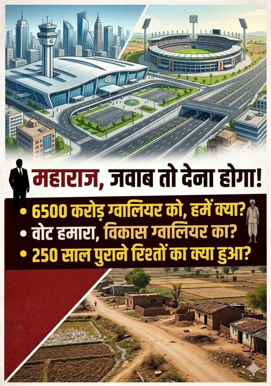 गुना-शिवपुरी-अशोकनगर बनाम ग्वालियर: ‘महाराज’ पर उठे सवाल, विकास और वादों को लेकर सियासत तेज