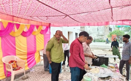 कछौना में 'बड़े मंगल' की धूम, भक्ति के रंग में रंगा नगर, छोले-चावल के भंडारे में उमड़ा जनसैलाब