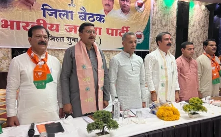 भाजपा जिला बैठक में प्रशिक्षण वर्ग पर मंथन, बंगाल जीत पर नेतृत्व को धन्यवाद प्रस्ताव