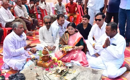 शाहाबाद: पुल बन जाने से ग्रामीणों की दिक्कतें दूर होगी - रजनी,  उच्च शिक्षा राज्य मंत्री ने पुल निर्माण का भूमि पूजन किया