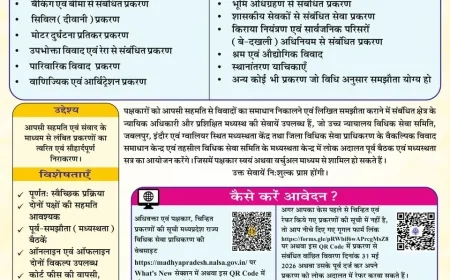 समाधान समारोह-2026 के तहत विशेष लोक अदालत का आयोजन 21 से 23 अगस्त तक