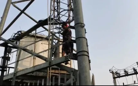 YOUNG WOMAN CLIMBED MOBILE TOWER FOR THE MARRIAGE WITH HER LOVER
