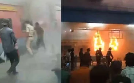 हैदराबाद-जयपुर एक्सप्रेस के एसी कोच में भीषण आग, बड़ा हादसा टला