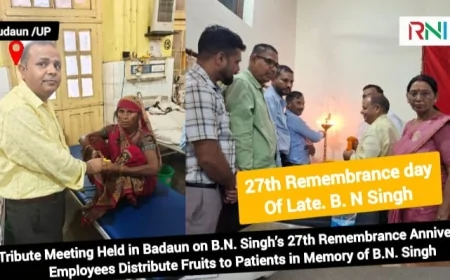 Tribute Meeting Held in Badaun on B.N. Singh’s 27th Remembrance day Anniversary