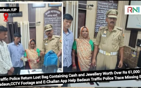 Traffic Police Return Lost Bag Containing Cash and Jewellery Worth Over Rs 61,000 in Badaun