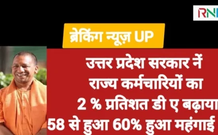 UP Government Raises Dearness Allowance to 60% for Employees and Pensioners