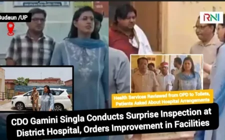 CDO Gamini Singla Conducts Surprise Inspection at District Hospital, Orders Improvement in Facilities