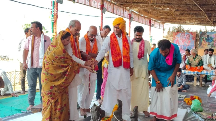 भैसाना में आस्था का महासंगम: विधायक जयवर्धन सिंह बने धार्मिक चेतना का केंद्र, श्रीराम महायज्ञ के तहत सवा करोड़ शिवलिंग निर्माण का शुभारंभ
