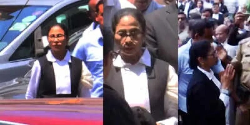 काला कोट पहन हाई कोर्ट पहुंचीं ममता बनर्जी, चुनाव बाद हिंसा मामले में खुद रखेंगी पक्ष