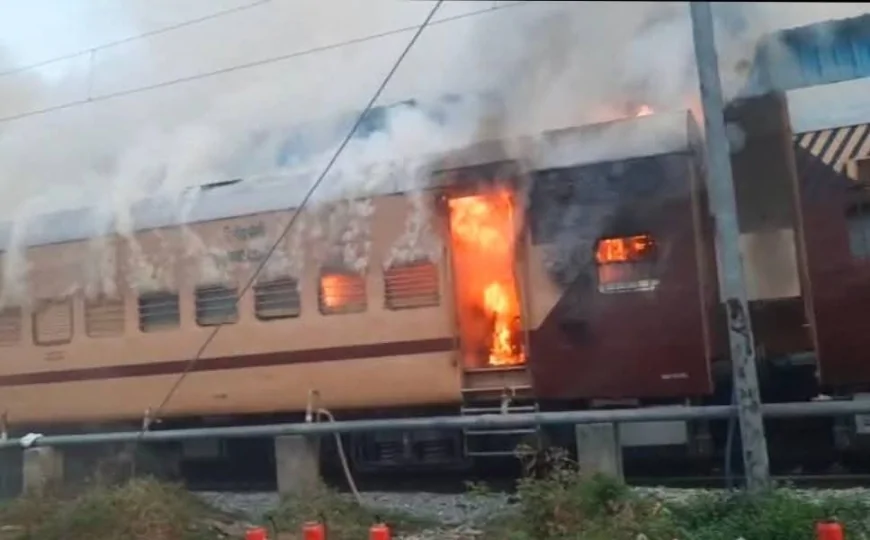 FIRE BROKE OUT IN TRAIN
