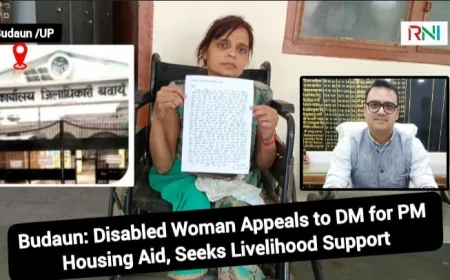 Budaun: Disabled Woman Appeals to DM for PM Housing Aid, Seeks Livelihood Support