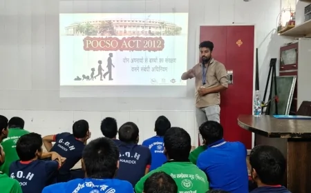 हरदोई में ‘चुप्पी तोड़; हल्ला बोल’ परियोजना के तहत बच्चों को किया गया जागरूक