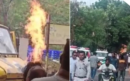 इंदौर में गैस पाइपलाइन में बड़ा ब्लास्ट, महिला समेत 4 घायल; अवैध बोरिंग से हादसे की आशंका