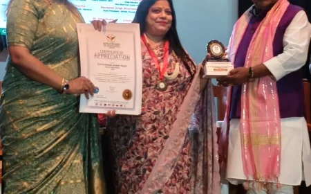 उर्वशी सिंह को मिला 'नेशनल सोशल इम्पैक्ट अवॉर्ड', सामाजिक सेवा कार्यों के लिए हुईं सम्मानित