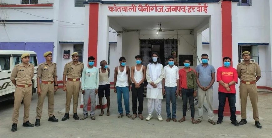 बेनीगंज महुआकोला में बिना अनुमति प्रतिमा स्थापना, पुलिस ने 11 को पकड़ा