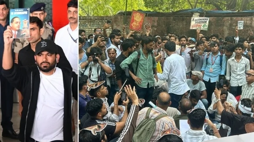 जंतर-मंतर पर जुटे कॉकरोच जनता पार्टी के समर्थक, अभिजीत दीपके ने शांतिपूर्ण प्रदर्शन की अपील की