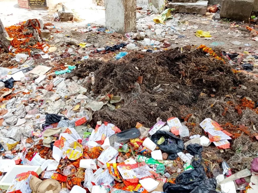 DEVOTEES UPSET OVER RITUAL OFFERINGS BEING DUMPED IN GARBAGE PILES