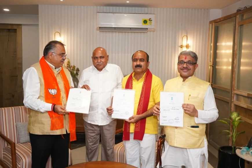 मध्य प्रदेश से राज्यसभा पहुंचे भाजपा के तीन चेहरे, हेमंत खंडेलवाल ने दी बधाई