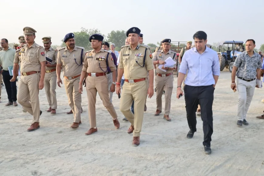 मुख्यमंत्री के प्रस्तावित हाथरस दौरे से पहले सुरक्षा व्यवस्था का ADG आगरा जोन ने लिया जायजा