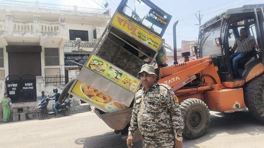 सेंट जोंस से लोहामंडी तक चला बुलडोजर, अतिक्रमण पर नगर निगम की बड़ी कार्रवाई; 17 हजार रुपये का जुर्माना वसूला