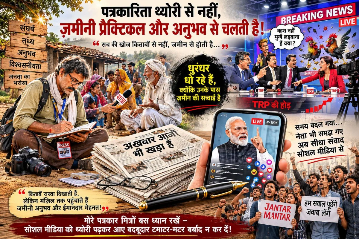 पत्रकारिता की असली पाठशाला ज़मीन है, सिर्फ थ्योरी नहीं: राजेन्द्र सिंह जादौन