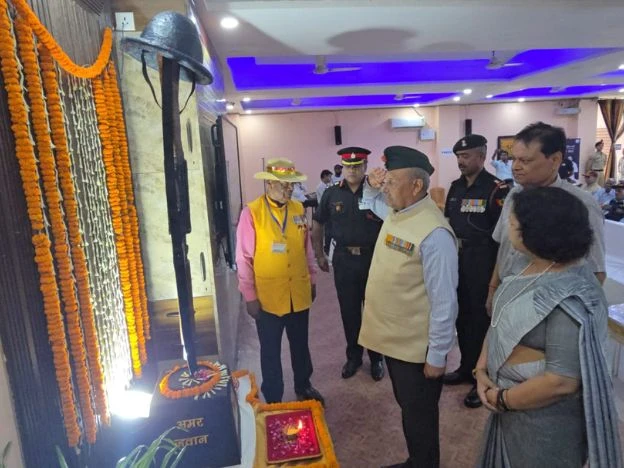 EX-SERVICEMEN AND VEERANGANAS(MARTYRS WIDOWS) HONOURED