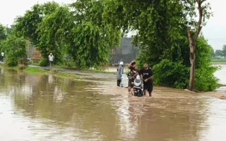 पहाड़ों में बारिश का असर: कुरुक्षेत्र में मारकंडा नदी का जलस्तर बढ़ा, कठवा गांव पर बाढ़ का खतरा