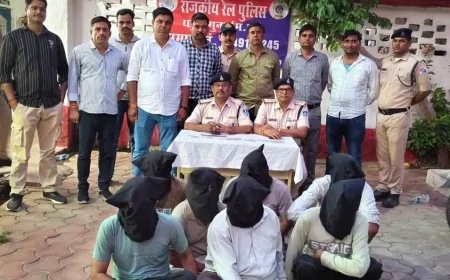 ट्रेनों में चोरी करने वाले अंतर्राज्यीय गैंग का भंडाफोड़, 9 आरोपी गिरफ्तार; ₹15 लाख के जेवर बरामद